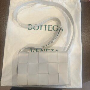 Bottega Venetta White Cassette Crossbody